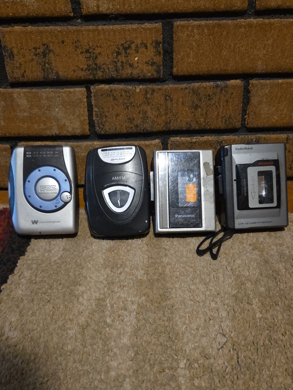 Vintage Cassette Player Lot Of 4 Untested